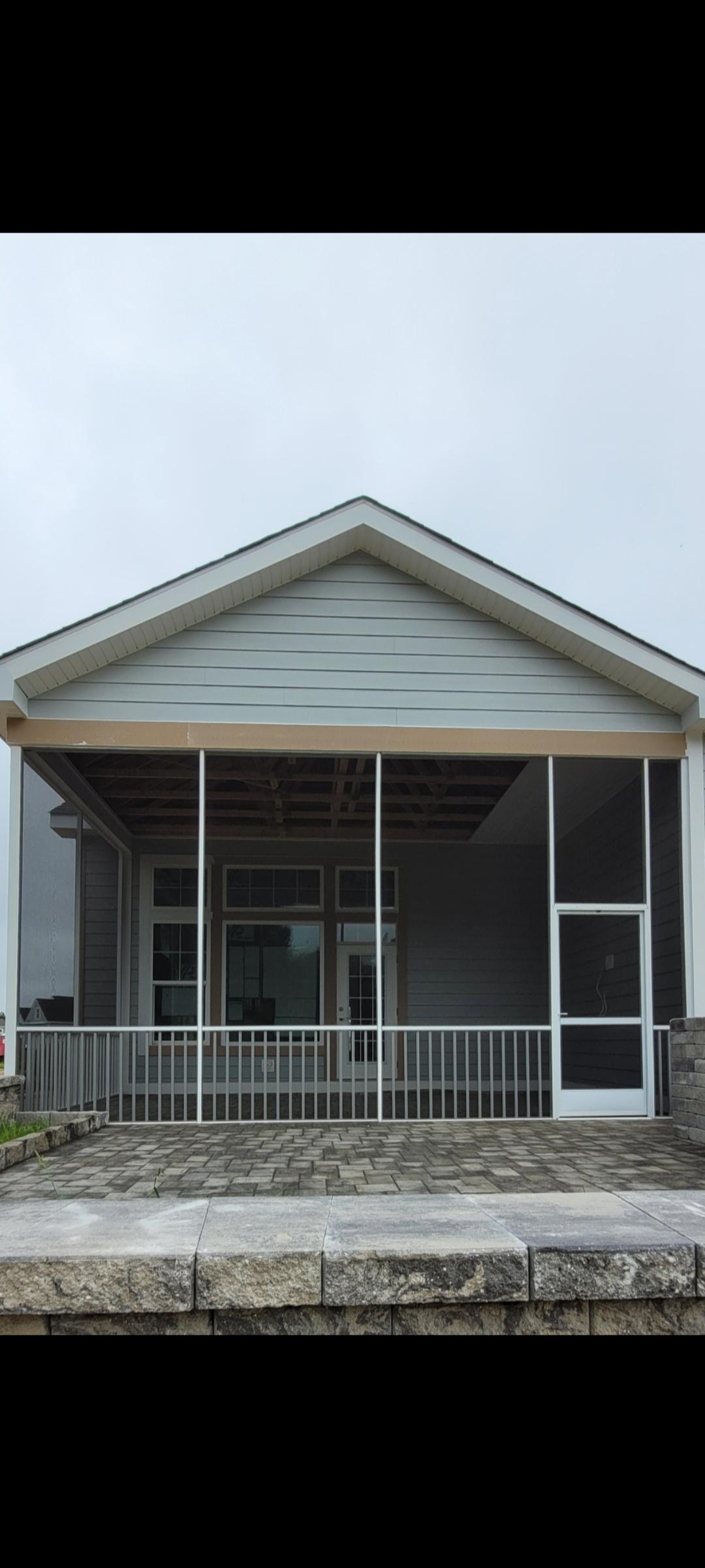 Gabled Porch with Beamed Ceiling