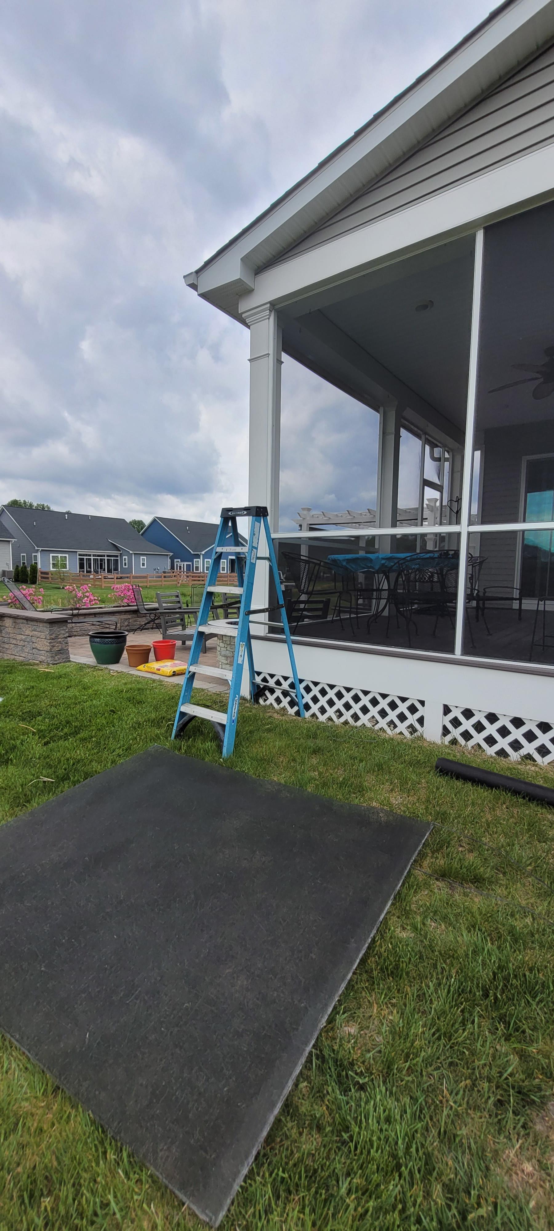 White Trim Porch Screen Installation — view 1 of 2